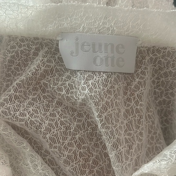 Jeune otter white lace blouse size medium - Picture 8 of 8